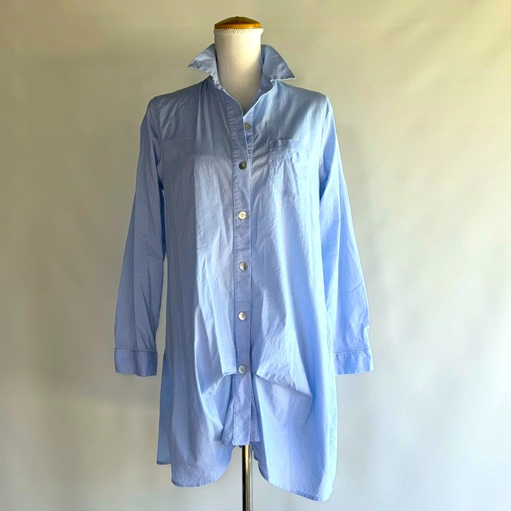 Comfy USA Striped Button Down Tunic - sz M